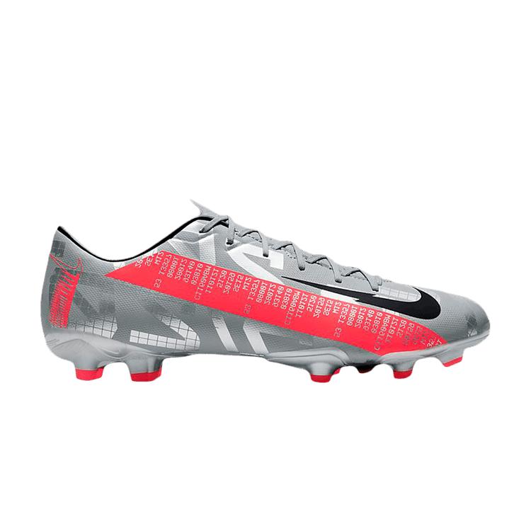 Nike Mercurial Vapor 13 Academy MG Metallic Grey Crimson Unisex Sneakers Metallic-Bomber-Grey Particle-Grey Laser-Crimson AT5269-906