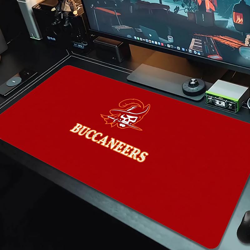 Tampa Bay Buccaneers Mauspads Großes Gaming-Tischkissen Rutschfest Laptop Tablet Großes Mauspads XXL Matte Mini-PC Spielmatte Mit Verriegeltem Rand