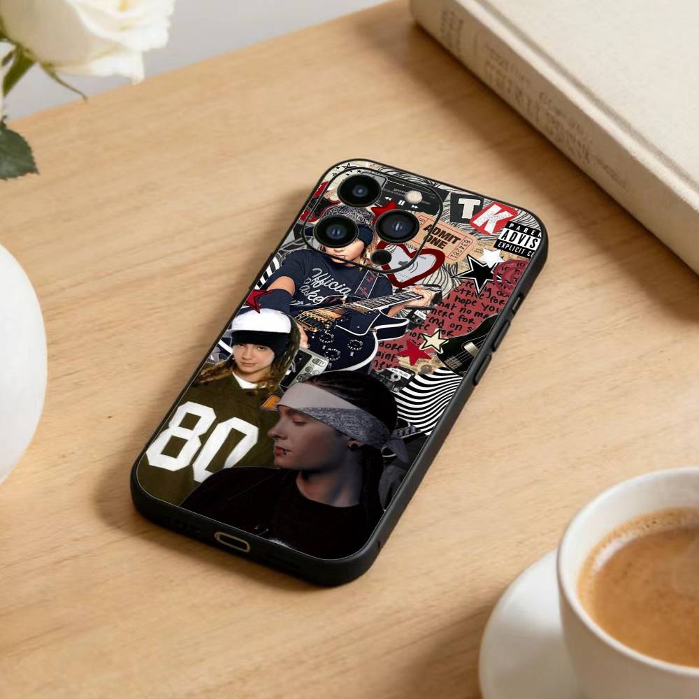 Bill Tom Kaulitz Tokio Hotel Phone Case For iPhone 17 16 15 14 13 12 Max Plus Silicone Black Cover