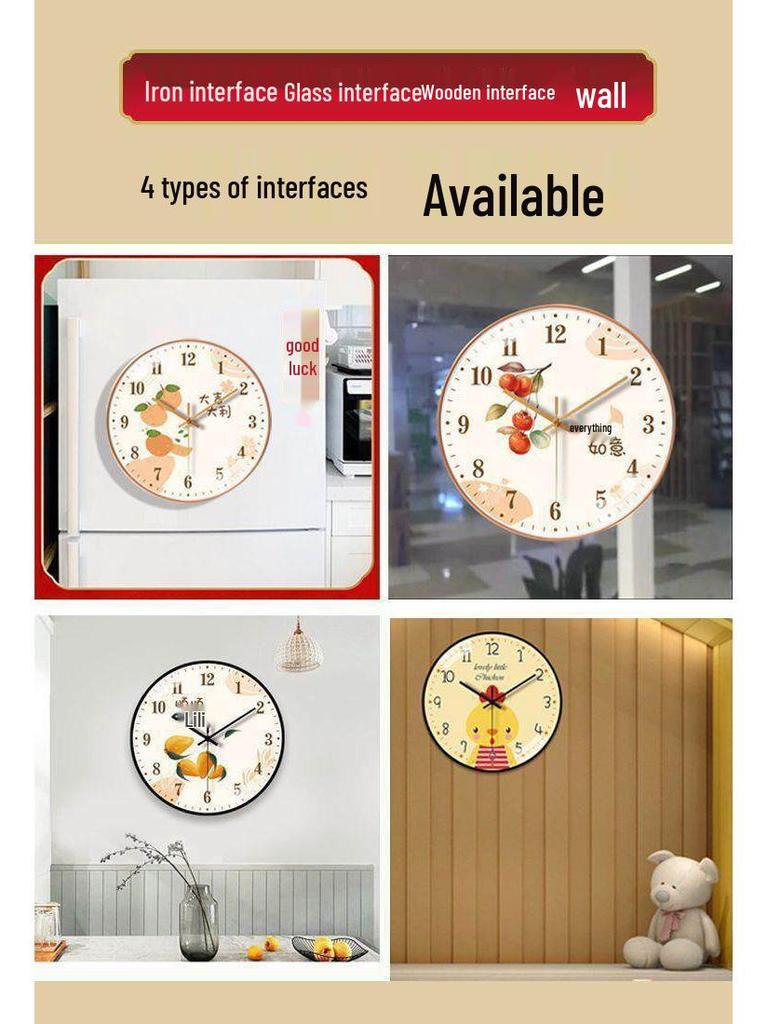 Silent 3D Clock: Magnetic Refrigerator Sticker - Creative Home Decor