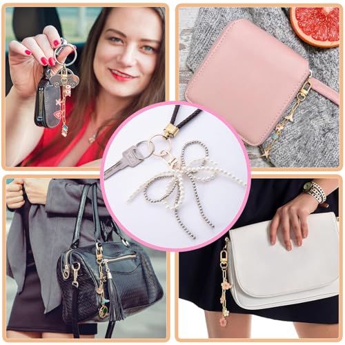 Acidea DIY Keychain Products 319 Pieces, Keychain Charms Accessory Parts Set, Metal Keychain Pendant Making Kit for Gift Accessories and Craft Jewelry