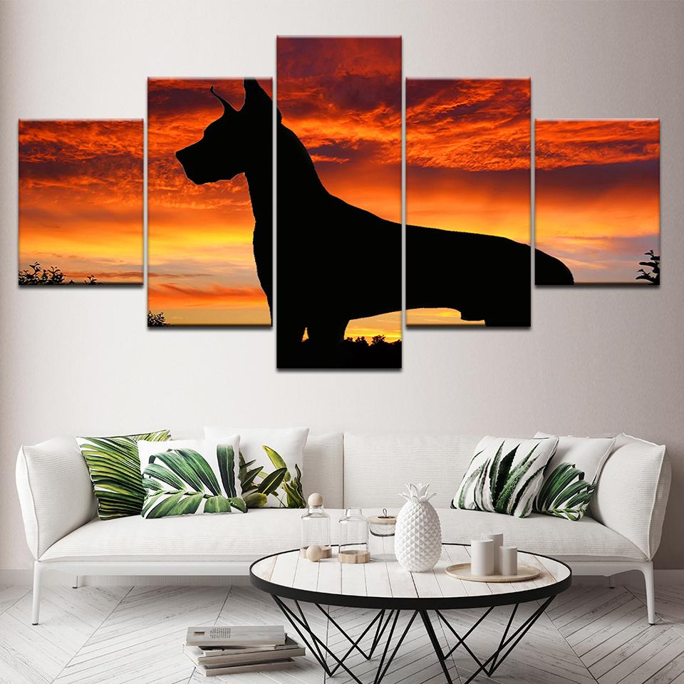 

Canvas Painting horse cover sunset sky 5 Pieces Nordic Wall Art Painting Modular Wallpapers Poster Print living room Home Decor 20x35 20x45 20x55cm