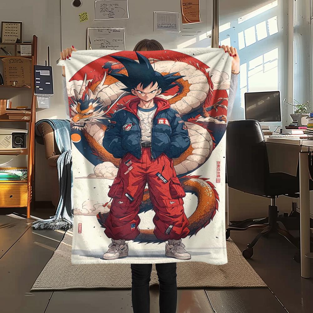 Dragon Ball Print Flannel Blanket,High Quality Comfortable for All Seasons,Home Decor,Warmth and Comfort,Perfect for Christmas Gifts