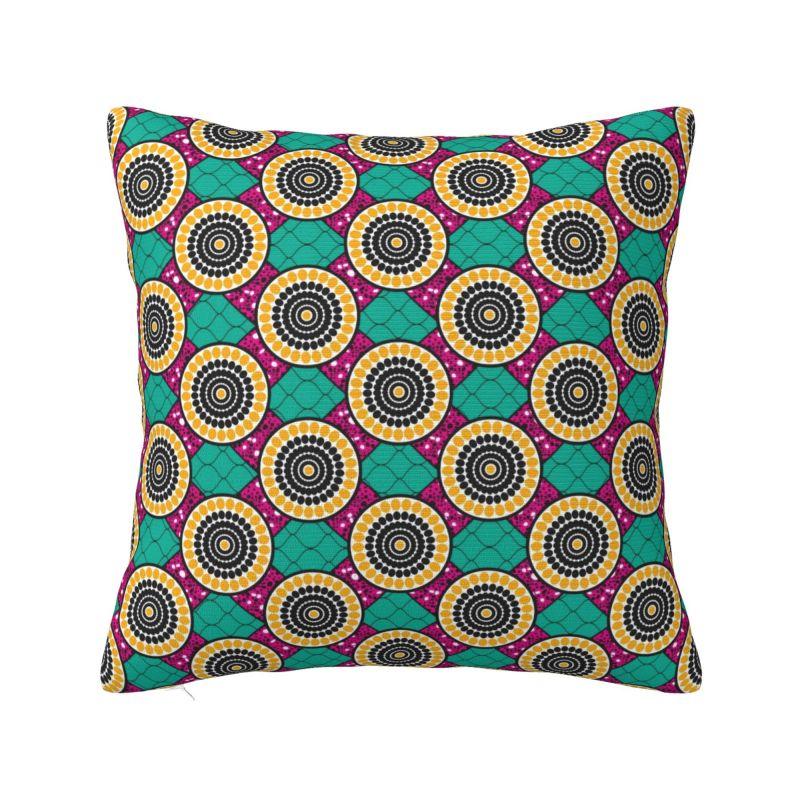 Afrikaanse Etnische Ankara Stijl Kussenhoes x cm Polyester Zachte Plaid Kussenhoes Voor Bank Zitdecoratie Beddengoed Kussensloop