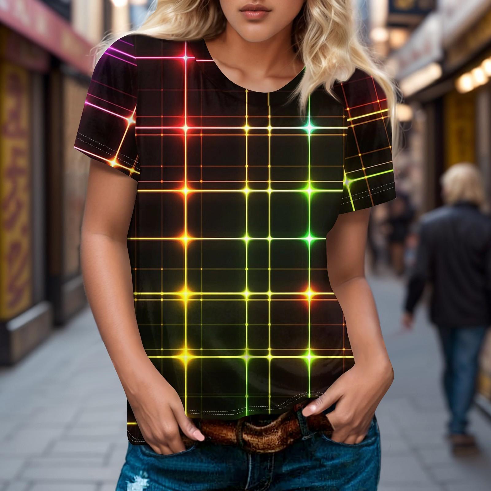 

Женская повседневная футболка с коротким рукавом и круглым вырезом с принтом L чёрный