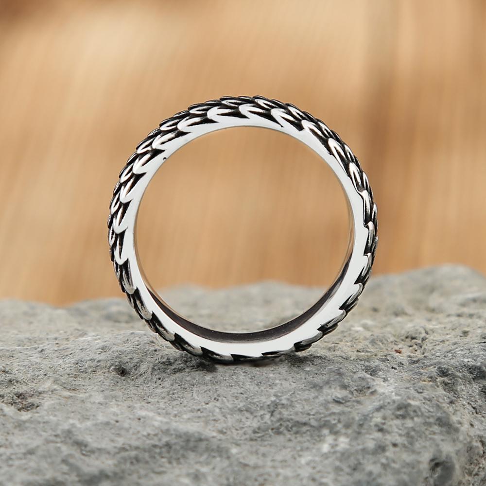 Gothic Vintage Norse Viking Dragon Scales Rings For Men Women Fashion Simple Stainless Steel Amulet Jewelry Gifts Dropshipping