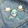 Cute Animal Brooch Planet Space Kitten Badge Cat Pin For Lapel Shirt Bag Jewelry Gift For Friends