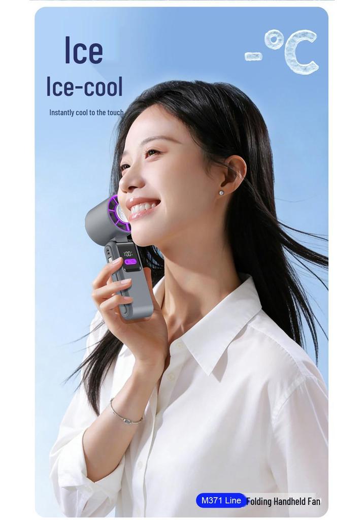 Handheld Ice Pack Mini Fan: Portable Outdoor Cooling Gadget