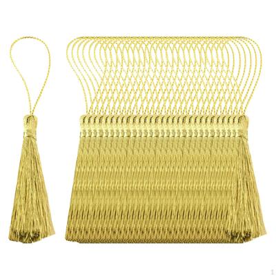 30 Pack of Silk Floss Bookmark Tassels & Cord Loop for Jewelry Making Souvenir Craft