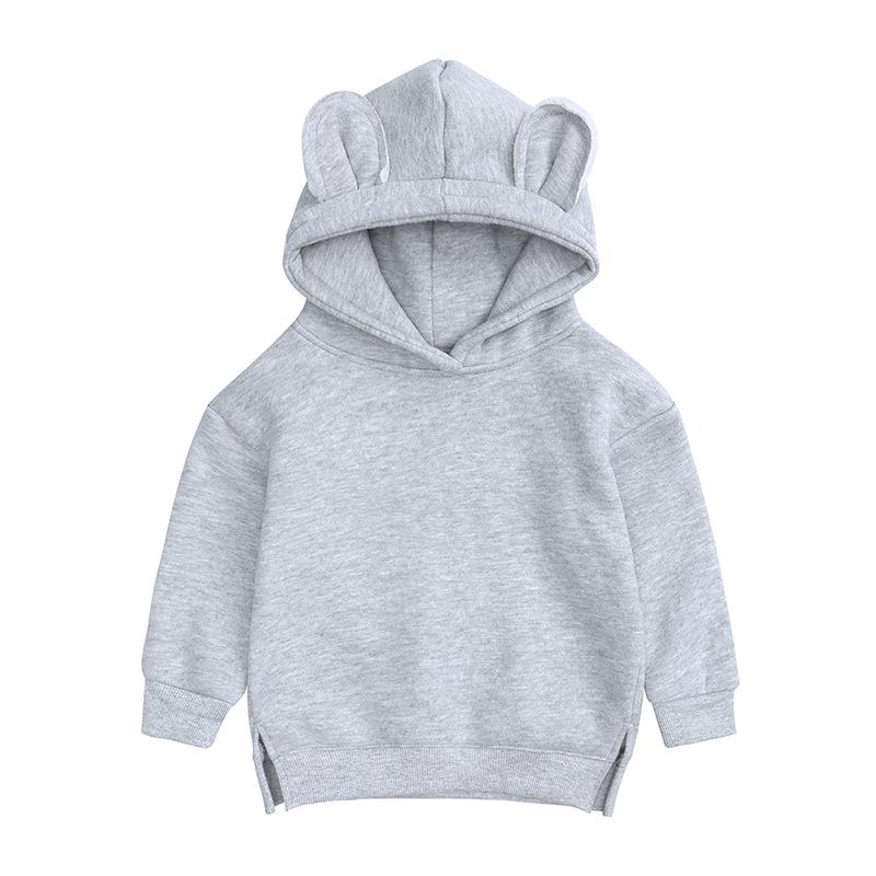 Unisex Kids' Fleece Hoodie: Korean Style Thickened Sweatshirt for Autumn/Winter 2026