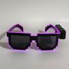 LED Blinkende Mosaik-Sonnenbrille - Kabellose Leuchtbrille für Partys & Clubs