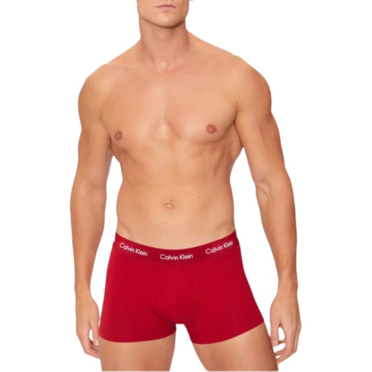 Calvin Klein Logo Low Rise Boxer Briefs 3er Pack Herrenunterwäsche 000NB3055A-QYP