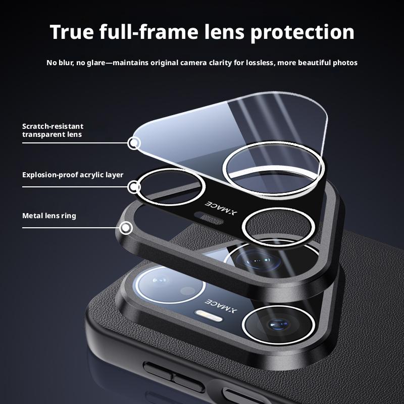 Light Luxury Vegetable-Tanned Leather Soft Case For Huawei Pura 90 Pro Max and Pura 90 Pro Magnetic Full Lens Protection Cover
