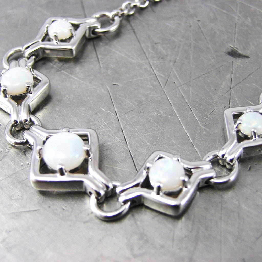 

Les Trésors De Lily [G0804] - Серебряный браслет Goddess Opal Белое серебро (родированное покрытие) - 12 мм