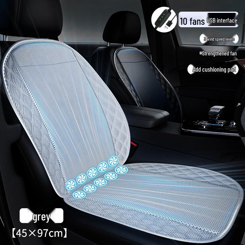 Car Cooling Seat Cushion with Breathable Fan for Summer Ventilation and Heat Dissipation