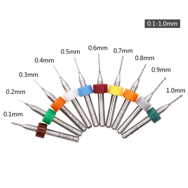 Pack of 10 Small Size Drill Bits Set Designs for Electronics Repair Model Crafting and Precise Work in Tight Spaces