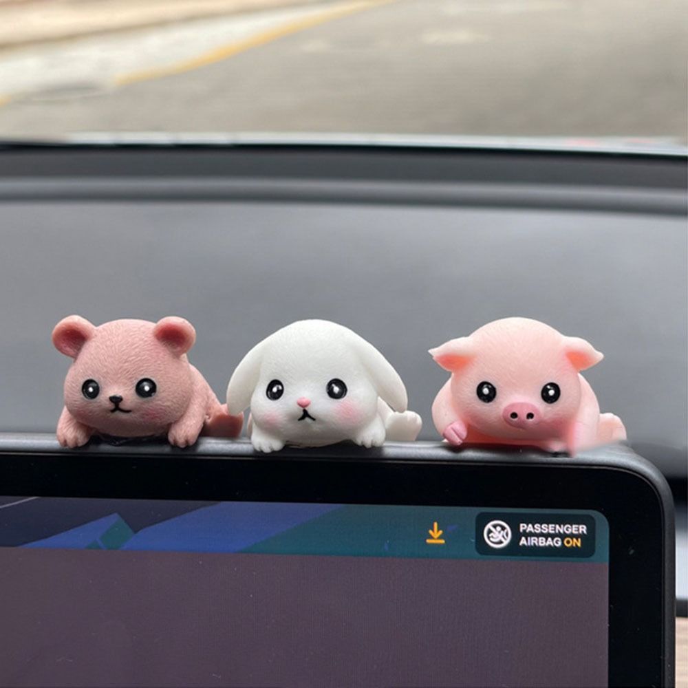 

Экспонат, украшения для экрана навигации в автомобиле, креативные украшения для края стола, украшения в виде маленьких животных