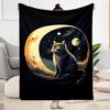 1pc Egyptian Cat Artwork blanket Soft and Warm for Sofa Office Camping Travel Livingroom Great Gift for Friends and Family Comfortable