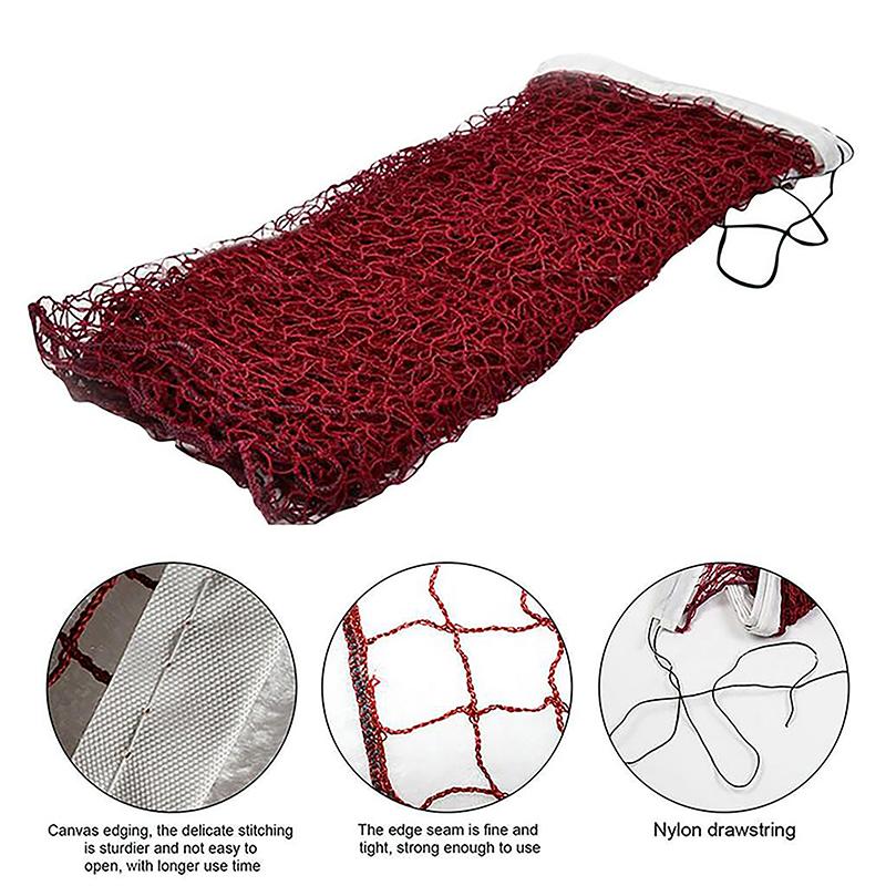 6m Official Size Badminton Net White Border Foldable for Outdoor Playground Sports Training Teenager Practice Activities