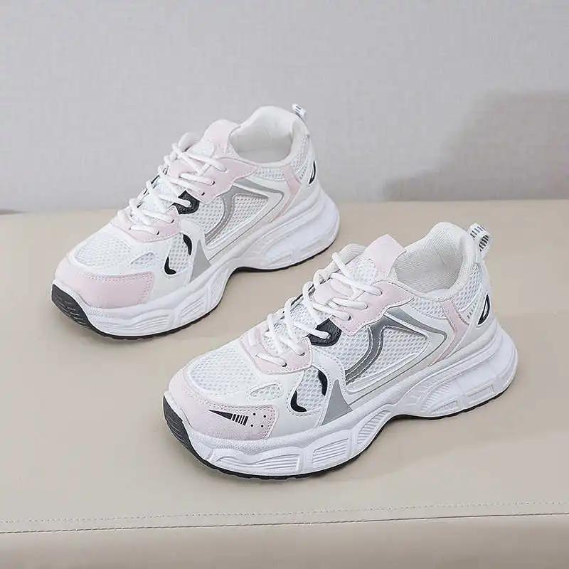 Fashion Thin Heel PU Leather Woman Sneakers Walking Green Running Shoes Ladies Fashion Sport Tenes Exercise Buy 2025 Sapateni Style