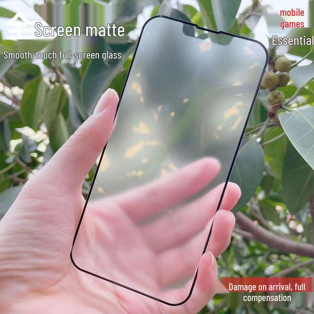 HD Anti-Fingerprint Glossy Matte Tempered Screen Protector for iPhone 15 Pro Max with Eye Protection