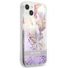 Guess Guhcp13Slflsu Iphone 13 Mini 5,4 Fioletowy/Purple Hardcase Flower Liquid Glitter