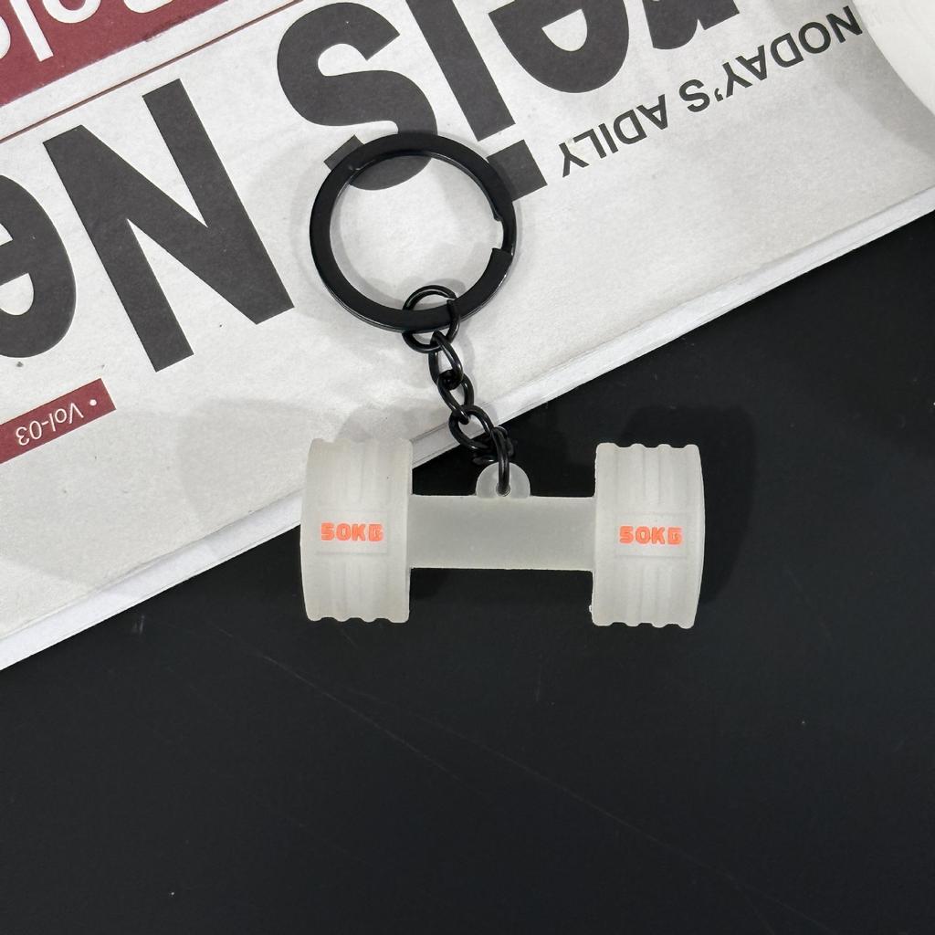 Fitness Series Gummi-Schlüsselanhänger: Hantel- & Kurzhantel-Anhänger für Geschenke