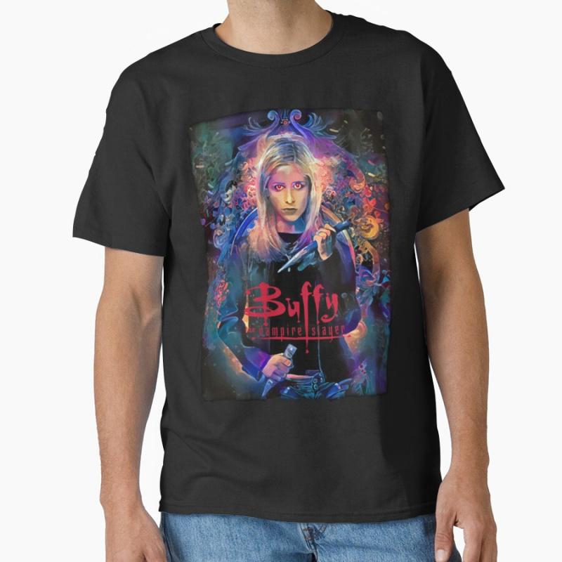 Vintage scary film The Buffy Vampire Slayer horror movies Classic T-shirt for men Large size Ad