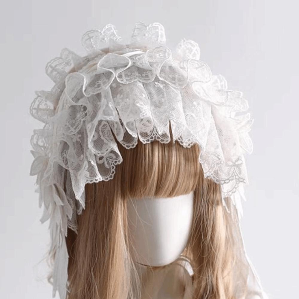 Jk Ruffled Hairband Sweet Anime Maid Cosplay Headdress Creative Lolita Lace Headband Daily