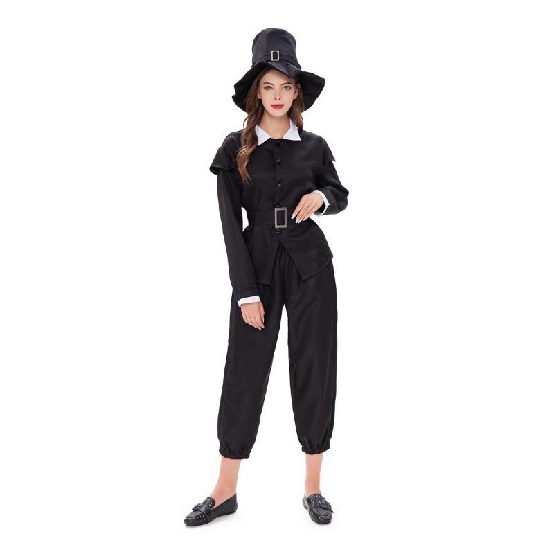 

Хэллоуинские костюмы Робин Гуд лучник черный маг сценический костюм XL