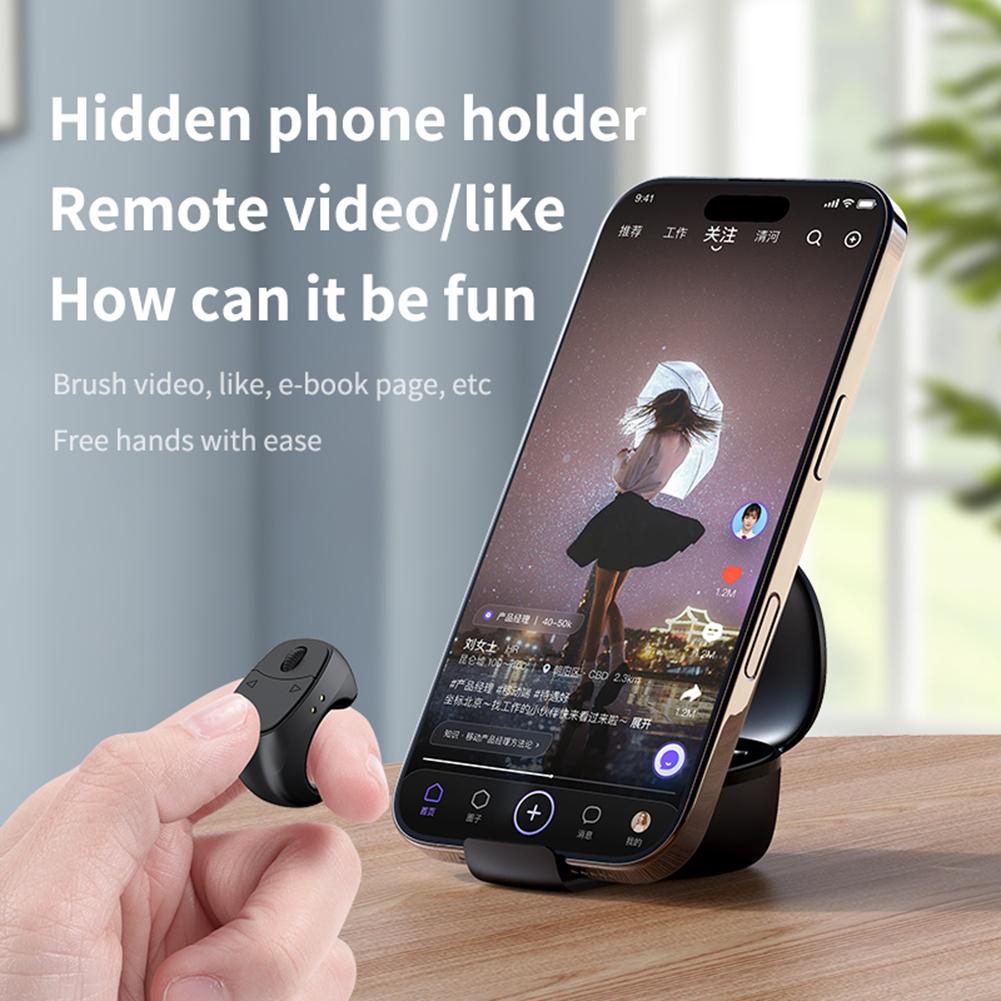 Wireless Camera Shutter Bluetooth-Compatible 5.3 Remote Control Shutter/Clicker Multi-Function Digital Display for Smartphones