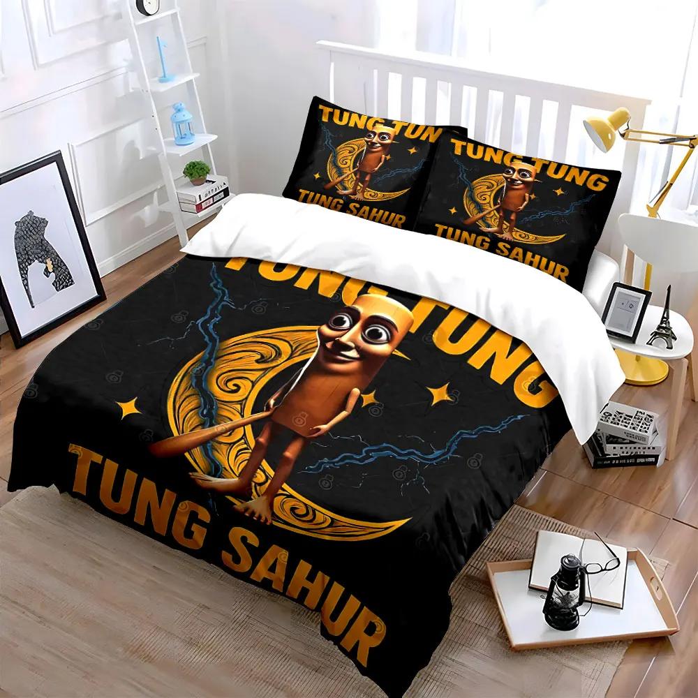"Funny Moonlight Cartoon Decor Set" Soft Comfortable Duvet Cover Bedding Set Included 1*Duvet Cover & 2*Pillowcases gift