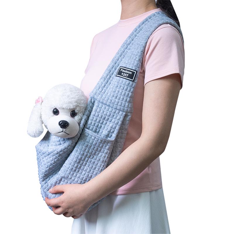 Foldable Cat & Dog Crossbody Backpack - Large Capacity, Portable & Single Shoulder Design for Outings