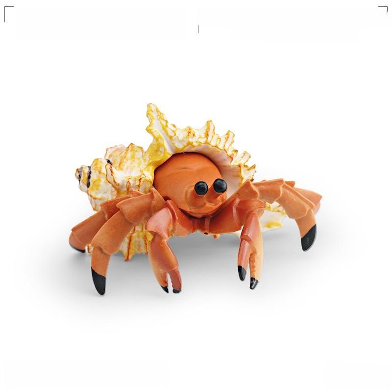 Simulation Marine Animal Pvc Hermit Crabs Sculpture For Kids Learning And Decorative Collection