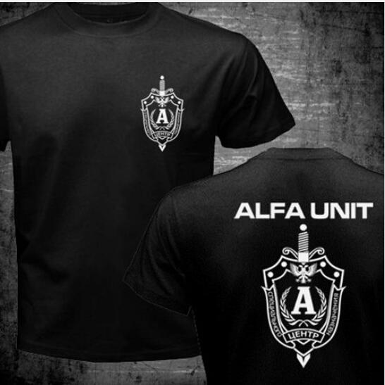 New Russian Spetsnaz Alfa Alpha Unit Counter Terrorist Special Unit Forces T Shirt 2 Side Black O Neck Tshirt Funny Shirts Tops