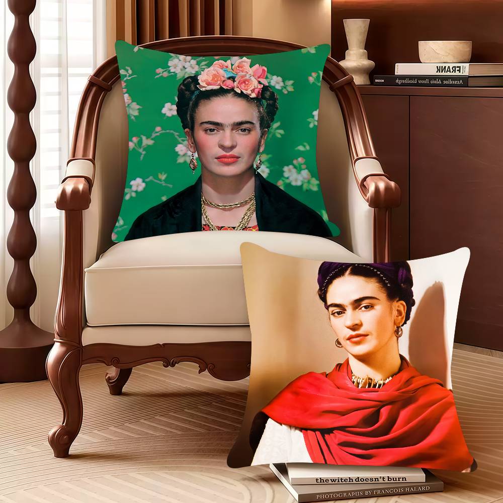 Jessica Chen Unisex F-Frida Art K-Kahlo-S Pillow Case Decor Protective Covers Comfortable Soft For Sofa Living Room Home Office