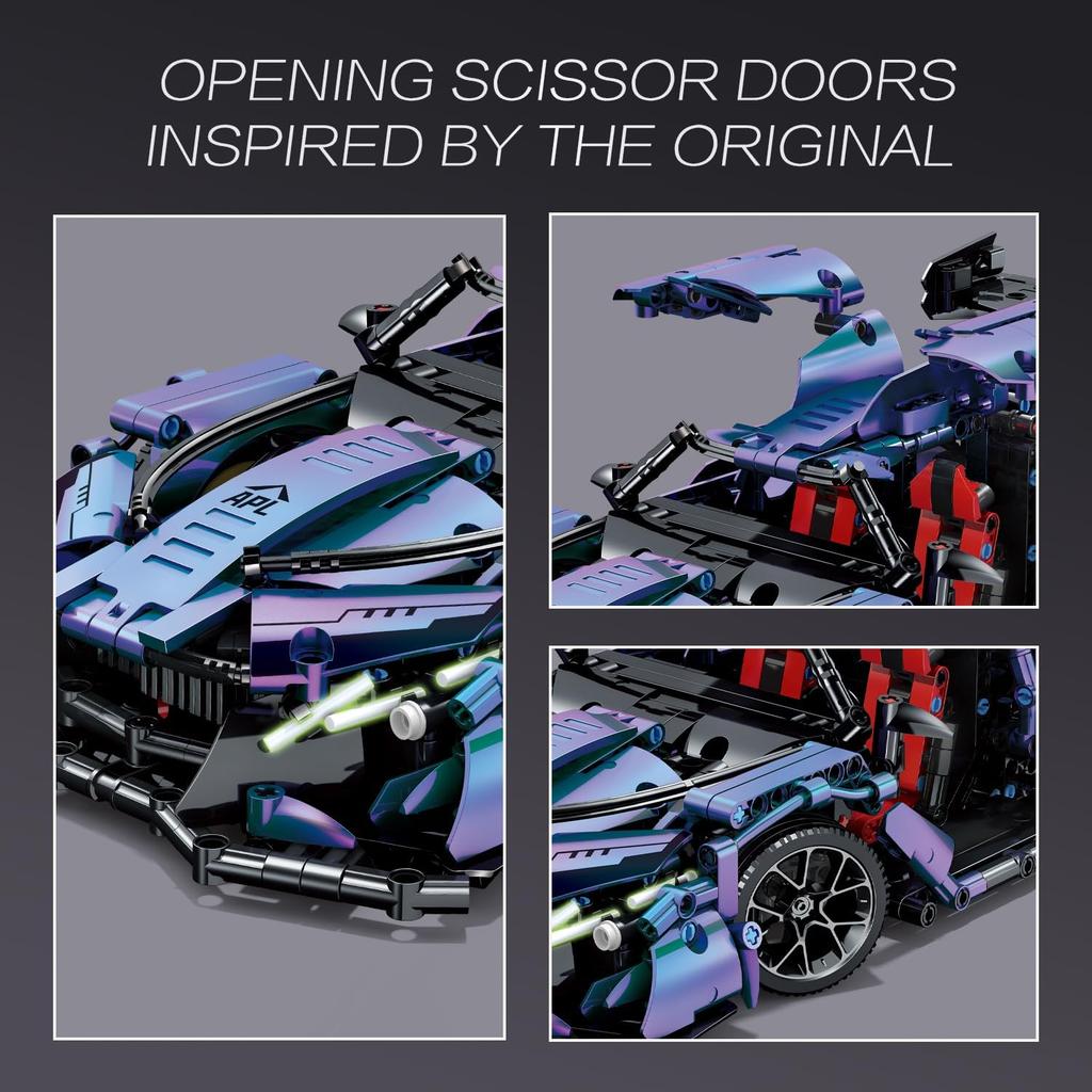 Technic Sports Car Building Blocks 1:14 Apollo IE Raceing Car Model Building Kit Speed Champions MOC Construction Toy for Adults,Collectible Sports