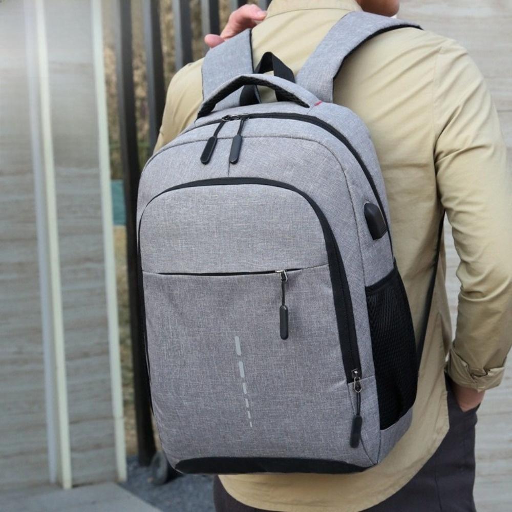 Large Capacity Student Backpack Oxford Cloth School Bag Simple Computer Rucksack Daily