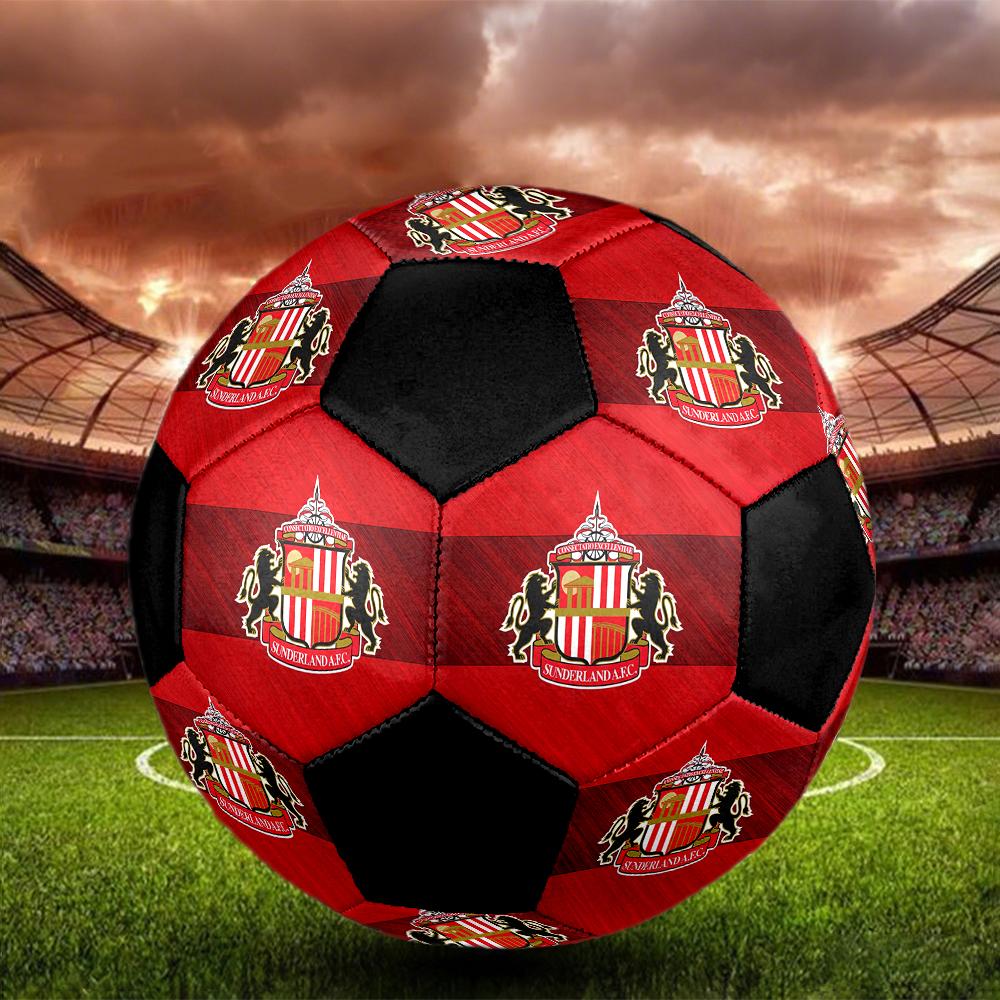 SIZE 5 Sunderland AFC Soccer Ball Colorful All Ages Machine Stitched PVC Competition Ready Durable High-Bounce