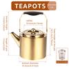 Stainless Steel Tea Pot Spout Design 1.8L Large Capacity Tea Kettle with Removeable Infuser Fine Mesh Filter for Home Camping