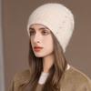 New Style Winter Women Hat Decorate Beanie Hat Rabbit Fur Blend Warm Winter Cap Y2K Female Casual Streetwear Knitted Hat