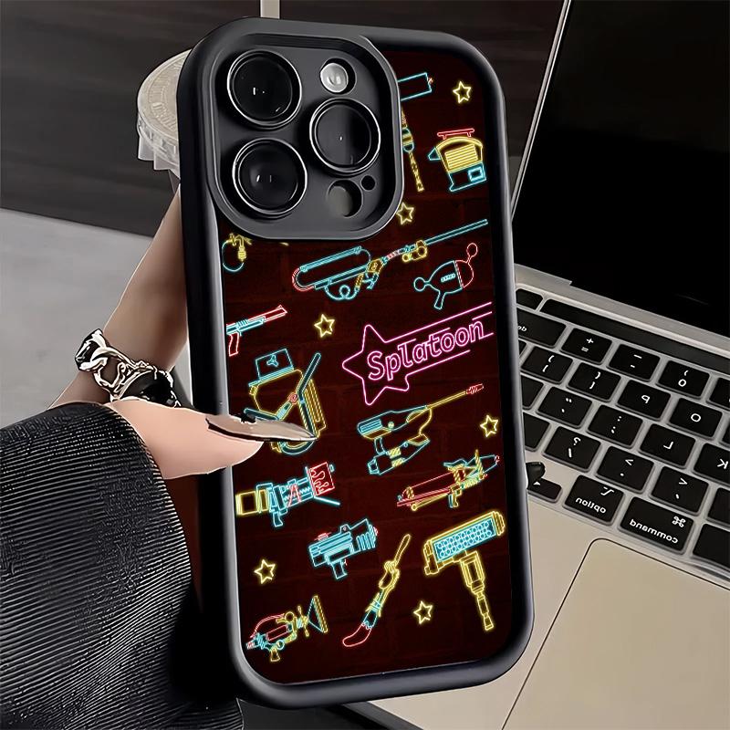 S-Splatoons Game Phone Case for iPhone 16 17 Air 16E 15 Pro Max 14 Plus 13 12 Mini Capa Soft Shell Silicone Funda