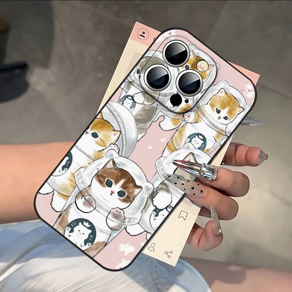 Funny Cartoon Cat Phone Case For IPhone 17 16 15 14 13 12 11 PRO MAX PLUS Mini TPU Soft To Skin-friendly Case