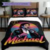 3pcs Duvet Cover Set (1*Duvet Cover + 2*Pillowcase, Without Core), Michael Jackson Print Bedding Set, Bedroom Decor, All‑Season, Birthday Gift