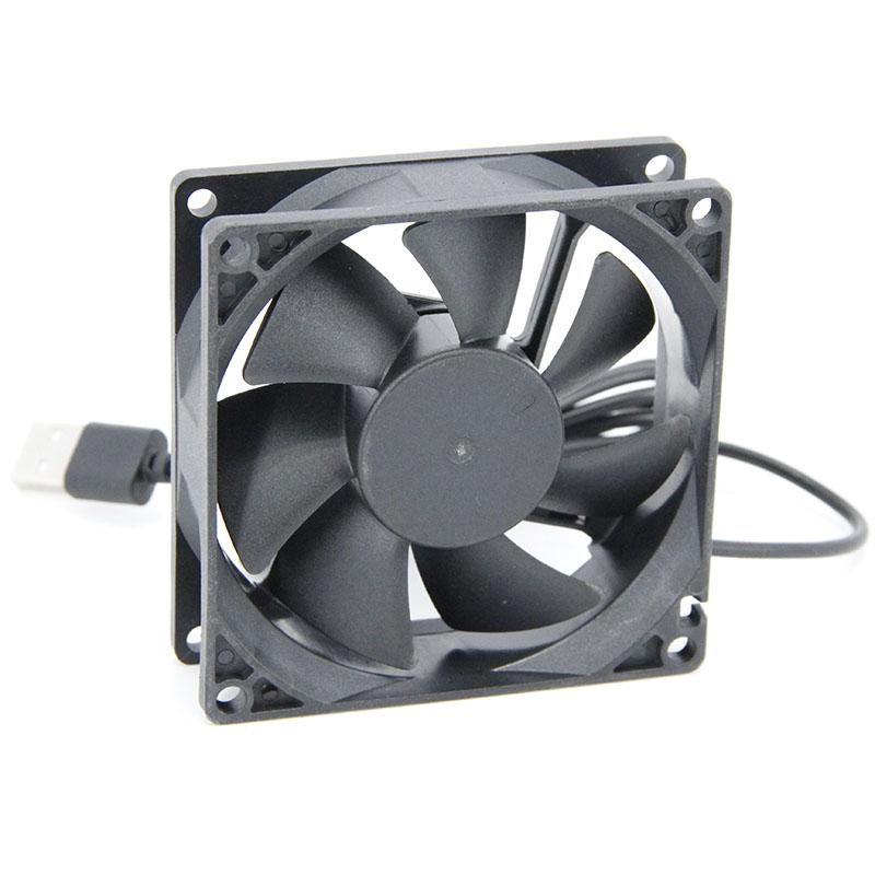 8cm 8025 80x80x25mm 5V USB Cable Power Cooling Case Fan Brushless For Receiver Router
