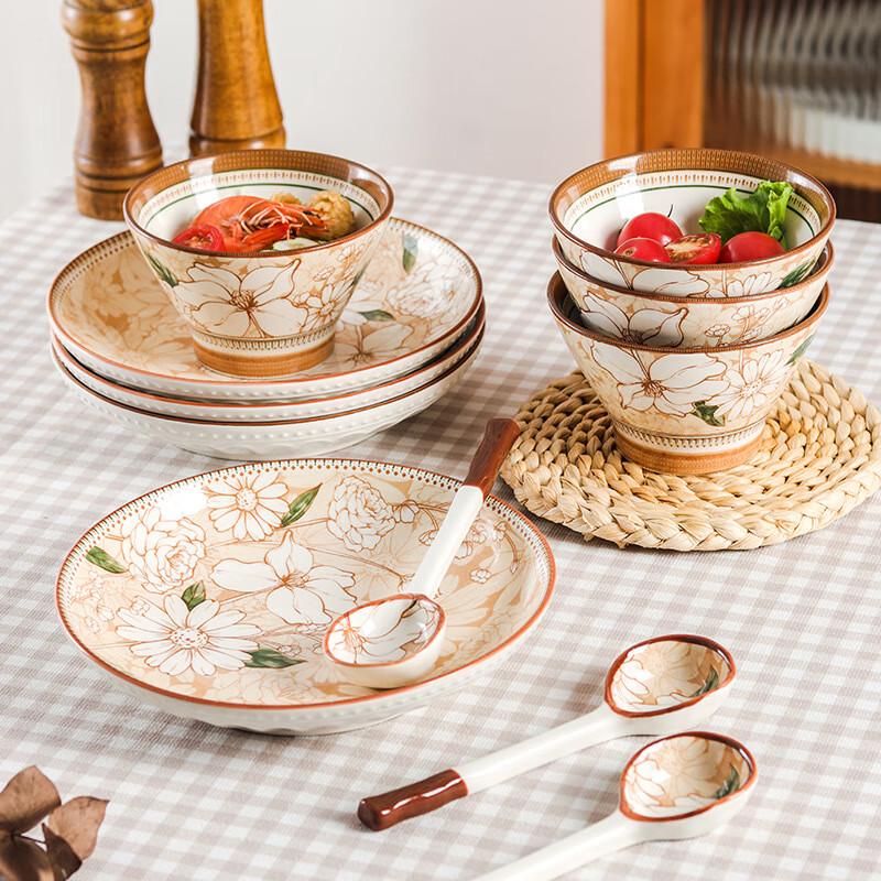 Байлянь Японская керамическая камелия 16-предметный подарочный набор посуды