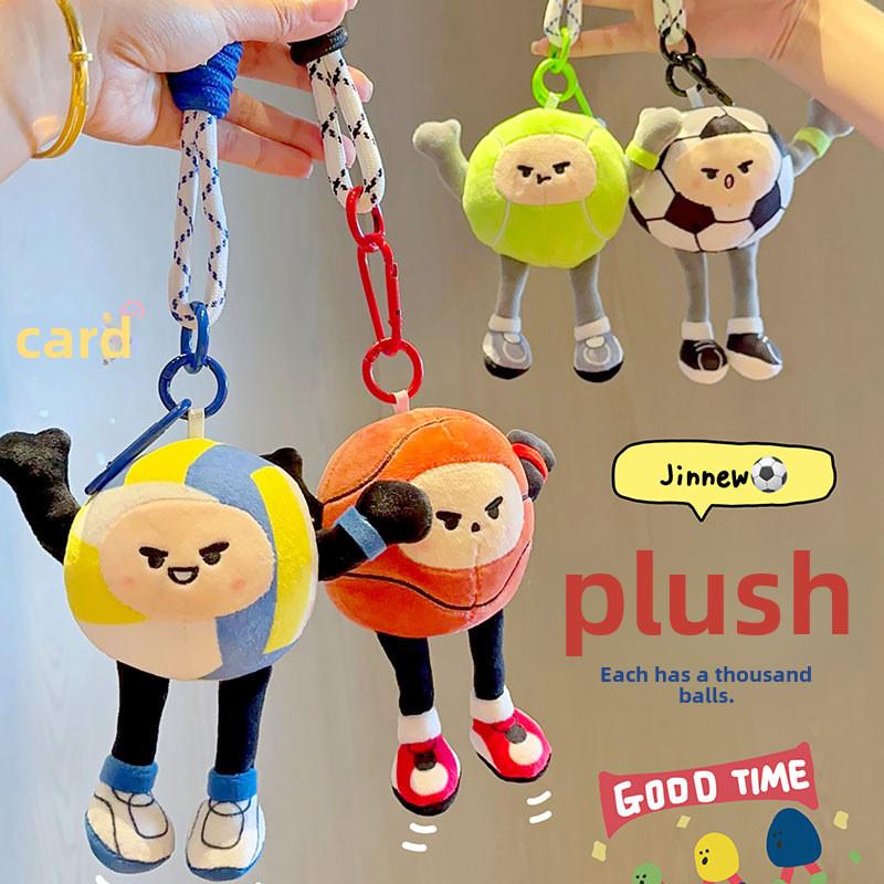 Keychains Plush Cute For Sports Fans With Soft Fabric Cartoon Dolls Character