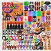 228pcs Halloween Toy Set Includes Assorted Themed Toys and Accessories for Holiday Party Favors and Trick or Treating Fun