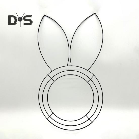 Osterkranzrahmen in Hasen-, Ei- und Karottenform, Metalldrahtform, Drahtkranzrahmen für selbstgemachte Osterkränze, Girlanden, Heimdekoration im Frühling