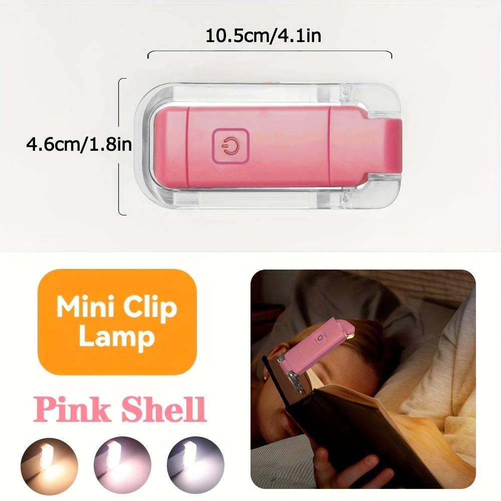 

USB Charging Clip Reading Light LED Rechargeable Book Lamp Bookmark Reading Night Light Portable Read Lamp Kids Read Book Light рожевий